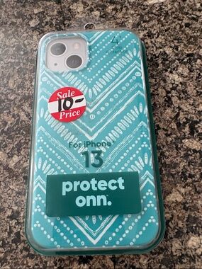 On Running Teal Pattern iPhone 13 Case